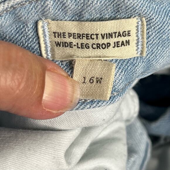 Madewell Perfect Vintage Wide Leg Crop Jean 16 W - Picture 8 of 10